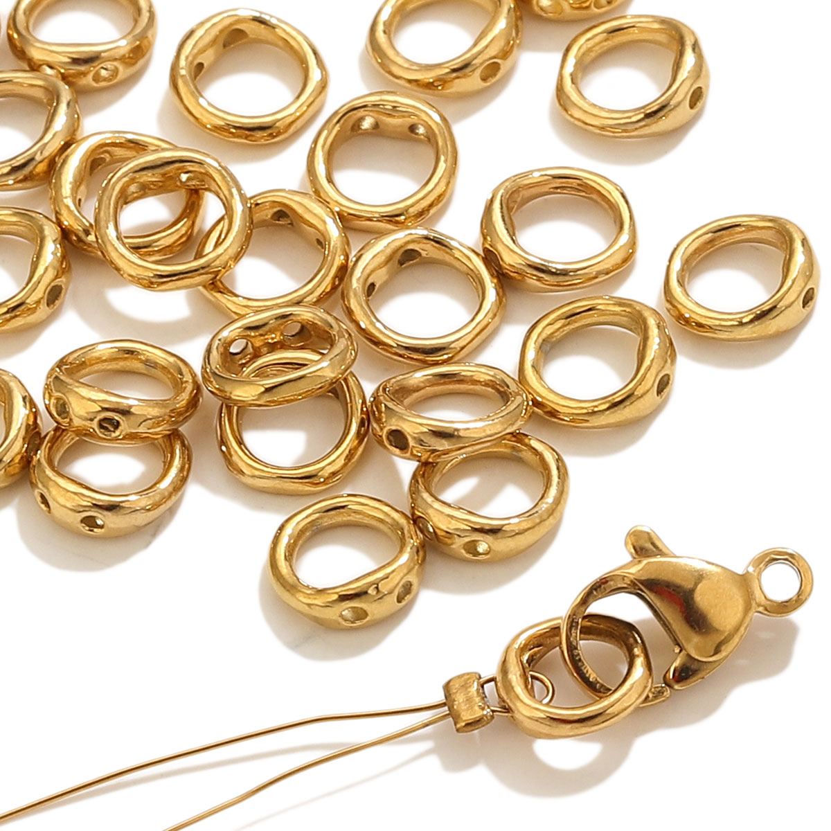 Jewelry Making School - 20 шт. застежек-коннекторов из нержавеющей стали