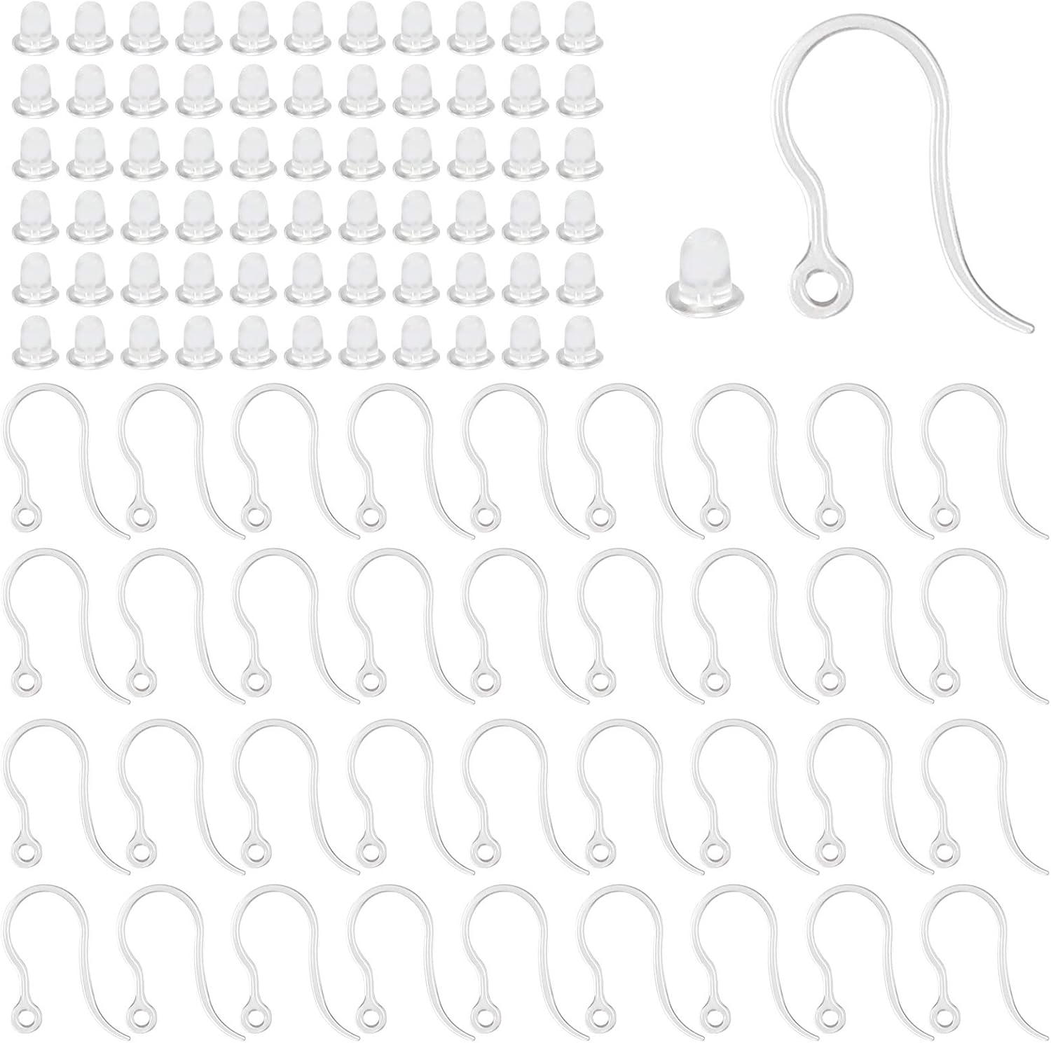 Jewelry Making Wire - 40 шт. прозрачные пластиковые крючки для