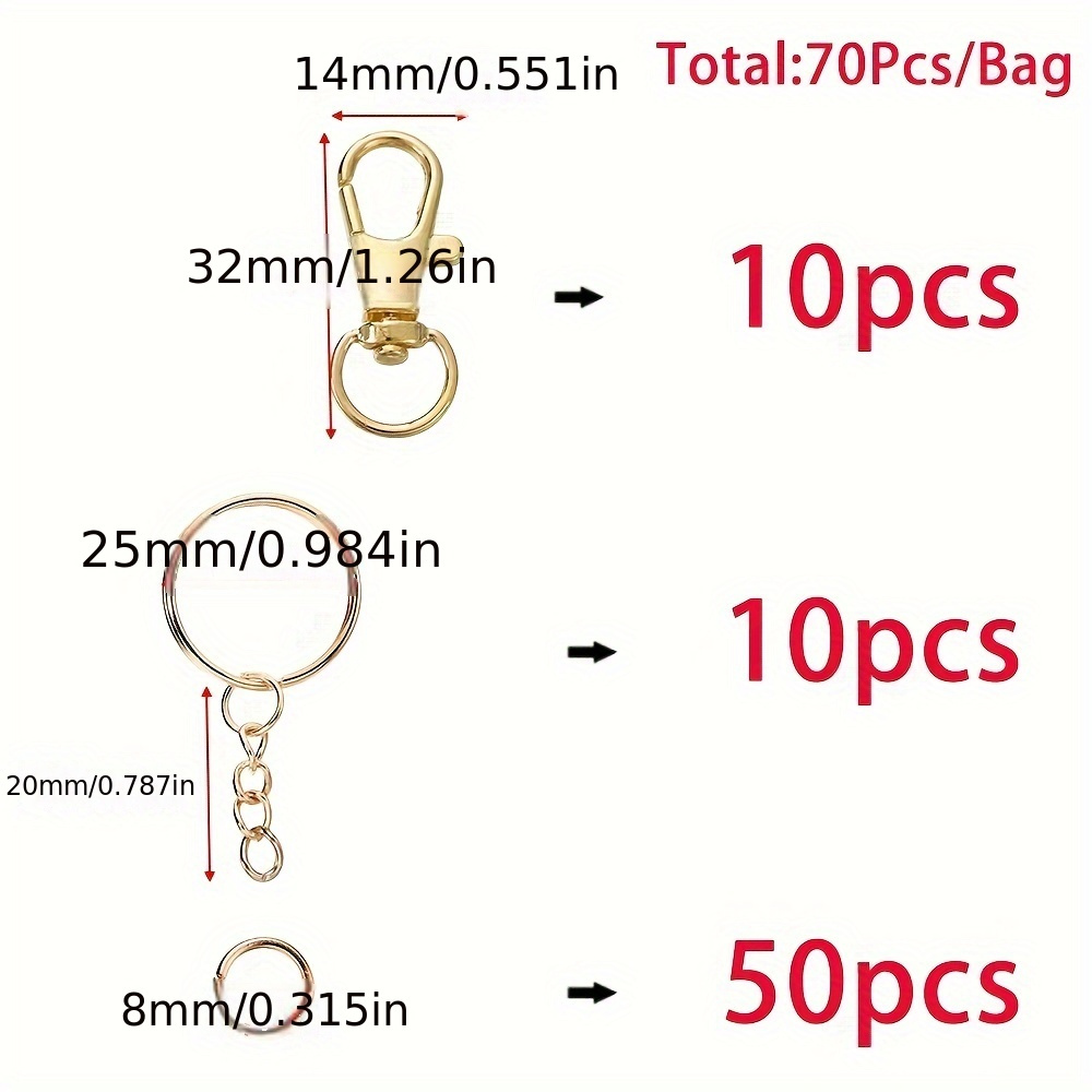 70 шт. Золотистые/серебристые  – обзор и цена Jewelry Making Silver