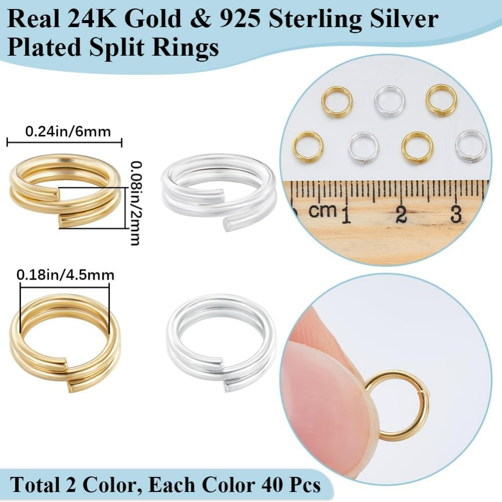 1 коробка, 80 шт., разделенное – обзор и цена Jewelry Making Silver