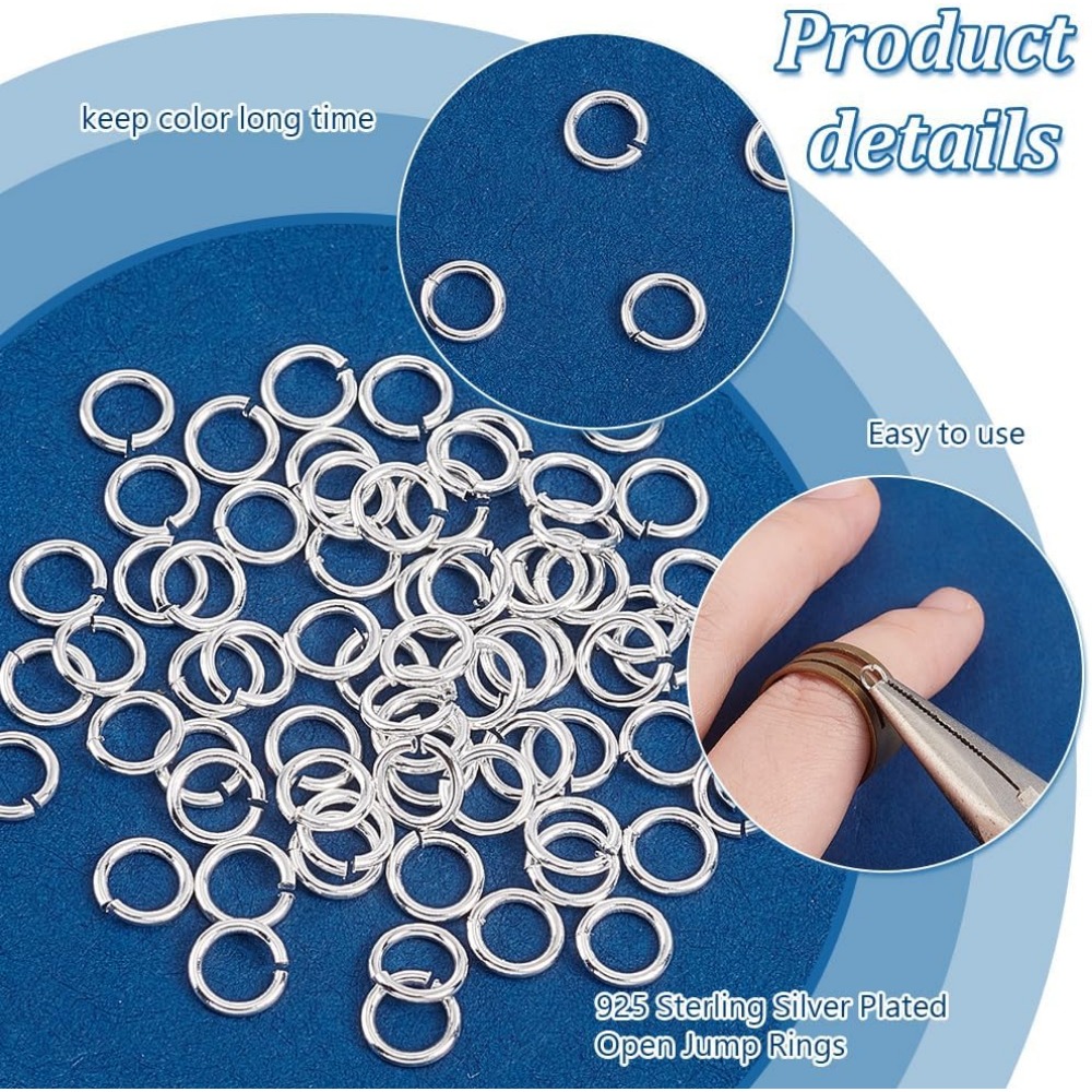 200 шт., открытые кольца для п – обзор и цена Jewelry Making Silver