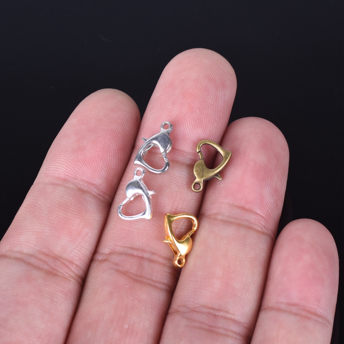 Застежки-карабины в форме серд – обзор и цена Jewelry Making Silver