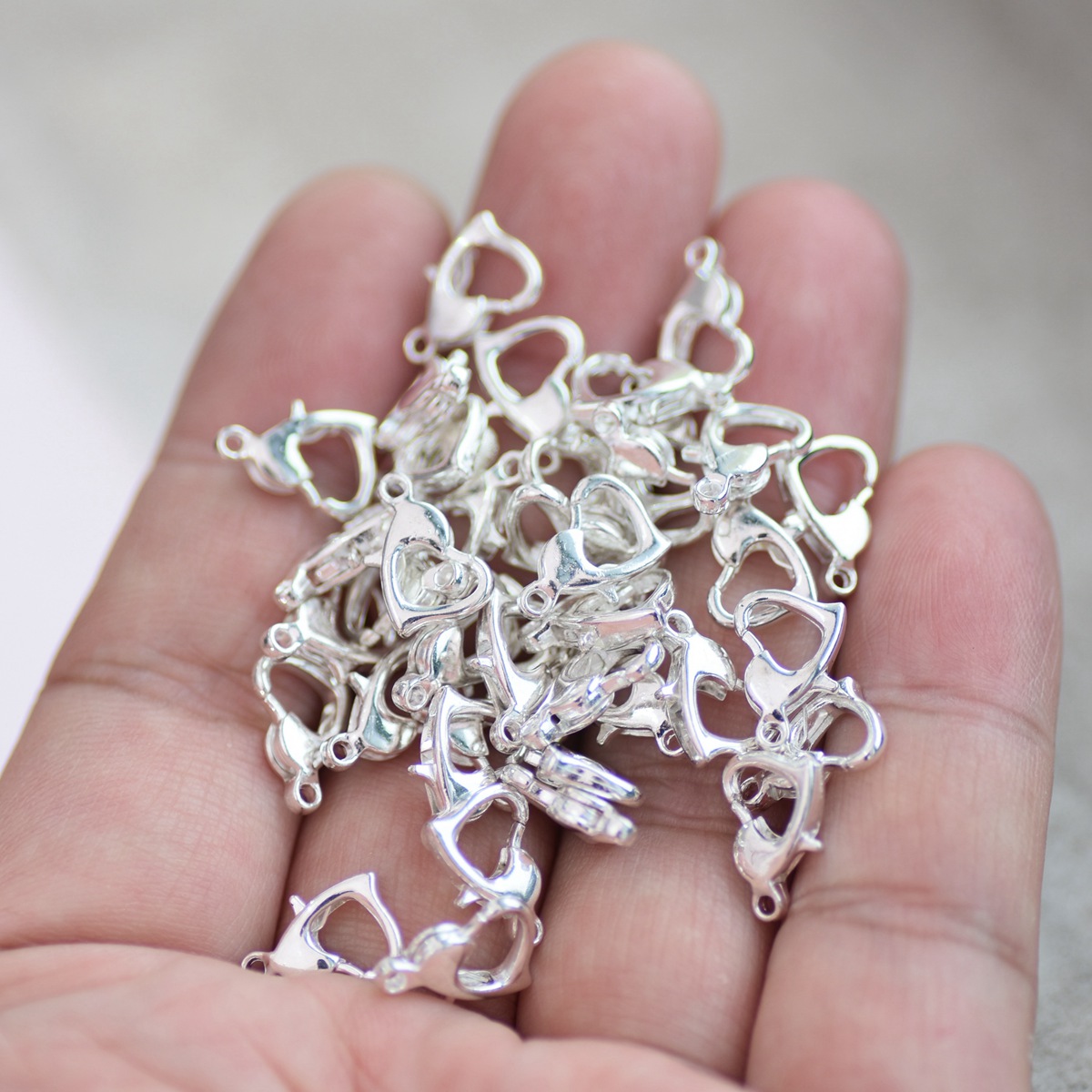 Застежки-карабины в форме серд – обзор и цена Jewelry Making Silver